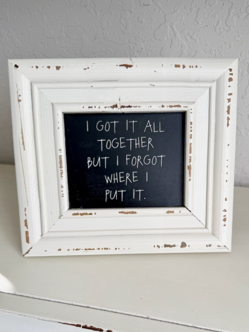 Funny Quote Word Block Easel Frame